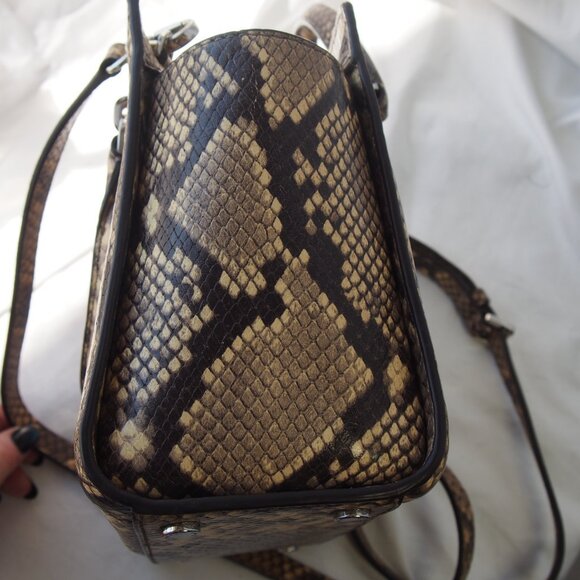 Michael Michael Kors Python Snake Embossed Leather Satchel/Crossbody w/Dustbag - Picture 15 of 16